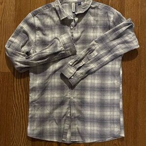 Men's Gray Plaid Shirt